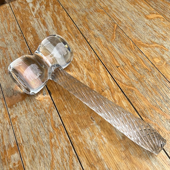 Vintage Val St. Lambert "Don’t Judge This!" Crystal Gavel - Picture 3 of 7